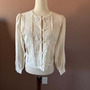 J. Crew 100% Linen Embroidered Cropped Jacket